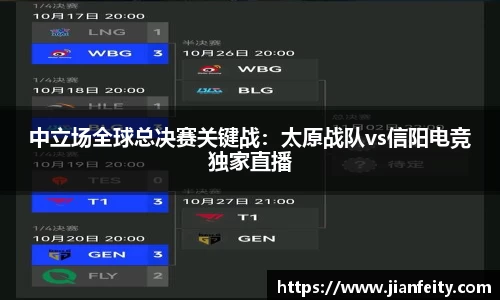 中立场全球总决赛关键战：太原战队vs信阳电竞独家直播
